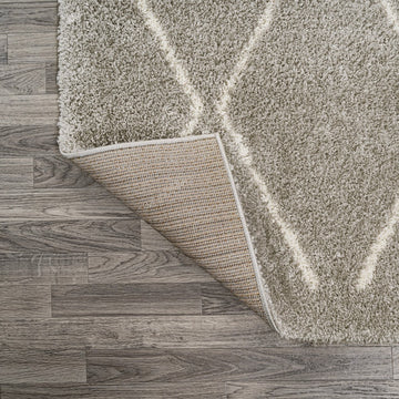 Catala Moroccan Diamond Shag Area Rug